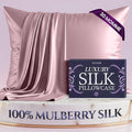 DECOLURE 100% Pure Mulberry Silk Pillow Case Standard Size – Highest Grade 30 Momme 6A+, Luxuriously Soft & Cooling Silk Pillowcase for Hair & Skin, Hypoallergenic, Breathable, Hidden Zipper (Coral)