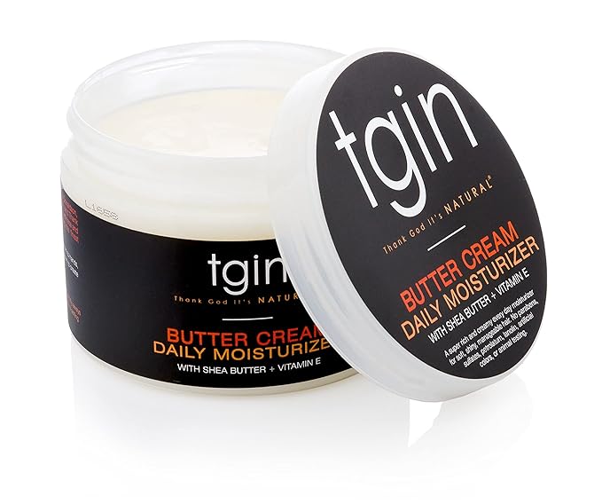 tgin Butter Cream Daily Moisturizer Duo For Natural, Dry, Curly Hair - Type 3c and 4c - Styler - 12 Oz - 2 PACK