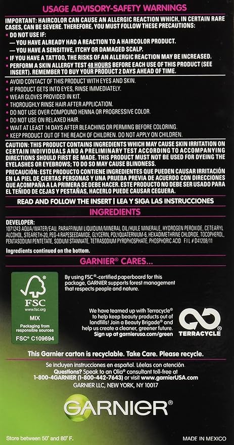 Garnier Hair Color Olia Ammonia-Free Brilliant Color Oil-Rich Permanent Hair Dye, 9 1/2.1 Lightest Ash Blonde, 1 Count (Packaging May Vary) (Pack of 2)