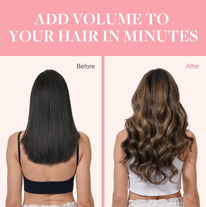 GOO GOO Clip in Hair Extensions Real Human Hair, Remy Human Hair Extensions Clip ins for Women, Natural Human Hair, 16inch 120g 7Pcs, 1B/6/1B Balayage Natural Black to Chestnut Brown