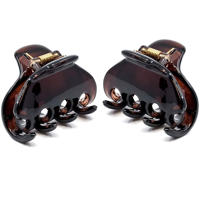 Camila Paris CP1785 French Hair Clip for Women, Small 1 inch Set of 2 Girls Hair Claw Clips Jaw Fashion Durable and Styling Hair Accessories for Women, Strong Hold No Slip Grip, Made in France
