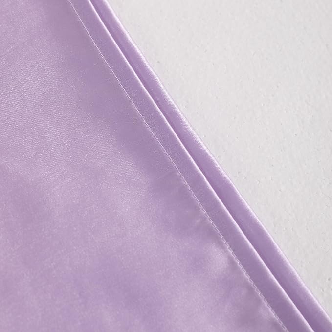 NTBAY 12 Pack Satin King Pillowcases for Hair and Skin, Luxurious and Silky Pillow Cases with Envelope Closure, 20 x 36 Inches, Light Purple