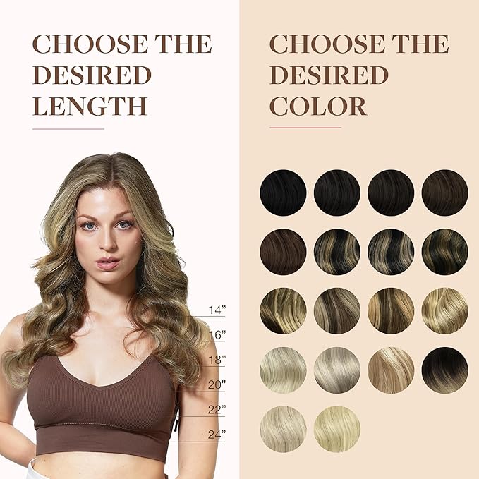 GOO GOO Clip in Hair Extensions Real Human Hair, Remy Human Hair Extensions Clip ins for Women, Natural Human Hair, 20inch 150g 7Pcs, 3/8/613 Balayage Walnut Brown to Ash Brown and Bleach Blonde