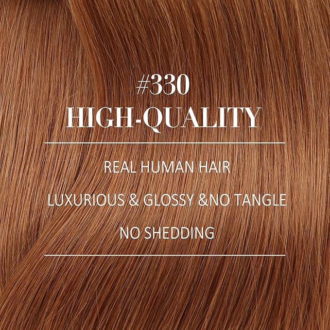YoungSee Copper Hair Extensions Clip ins Light Copper Clip in Real Hair Extensions Colorful Clip ins Hair Extensions Human Hair Short Straight Hair 12Inch 80g 7Pcs