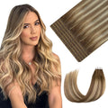 Youngsmile Invisible Tape in Hair Extensions Human Hair 20pcs 45g Balayage #3/8/22 Walnut Brown to Ash Brown and Golden Blonde 20 Inch Injection Tape Hair Extensions Remy Human Hair (#3/8/22,20'')