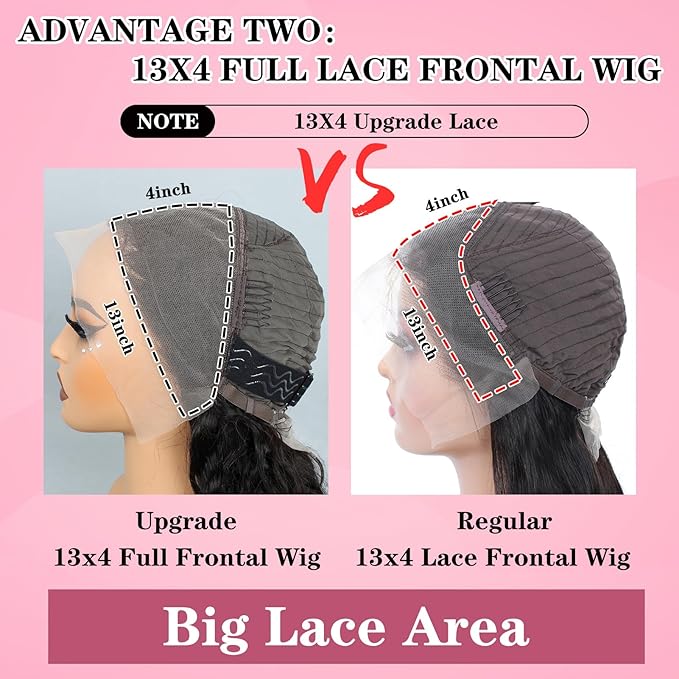 MEIMEI Loose Wave HD Full Lace Front Wigs Human Hair 250% Density 15A Grade 13x4 Loose Deep Wave Wig Real Full Large Lace Space Glueless Lace Frontal Wigs Human Hair Pre Plucked for Women 18 Inch