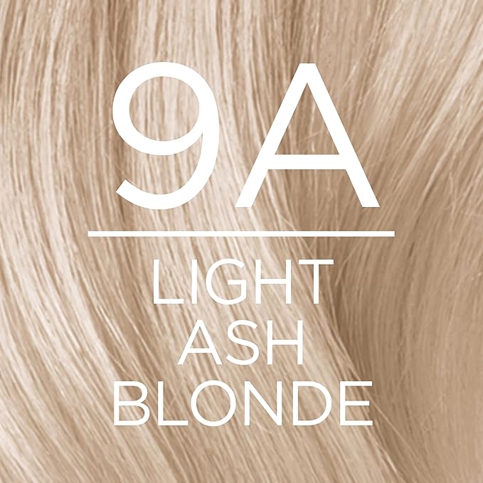 L'Oreal Paris Excellence Creme Permanent Triple Care Hair Color, 9A Light Ash Blonde, Gray Coverage For Up to 8 Weeks, All Hair Types, Pack of 1