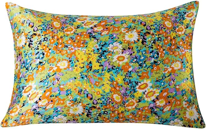 SLPBABY Silk Pillowcase for Hair and Skin with Hidden Zipper Print (King, Pattern14)