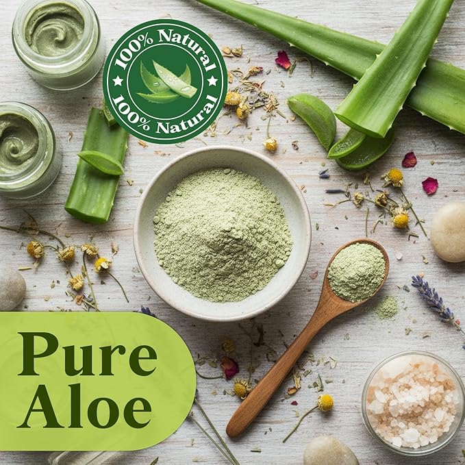 Aloe Vera Leaf Powder – 227g | 100% Pure & Natural | for Skin, Face, Hair & DIY Beauty Masks | Cooling Hydration, Moisturizer & Scalp Soother