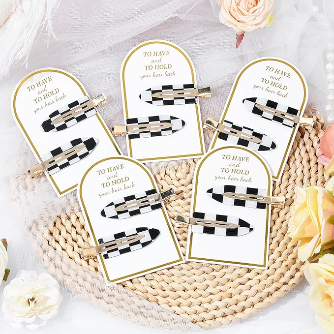 20PCS Bridesmaid Hair Clips No Bend Hair Clips Bridesmaid Hair Accessories Gifts Makeup Creaseless Glitter Hair Clip for Bride Women Girls(20Pcs/10Cards)