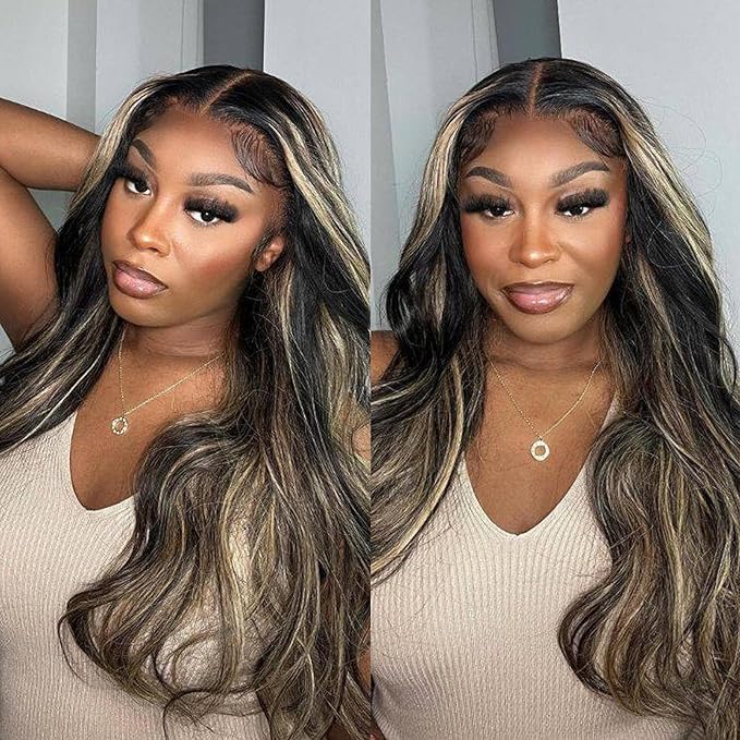 WOWANGEL 13x6 HD Lace Front Wigs Human Hair Body Wave Pre Plucked SKINLIKE 0.1mm Extremely Thin Real HD Lace Front Wigs 180% Density Glueless Human Hair Wigs for Women 26 Inch