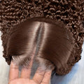 250% Density SKINLIKE Real HD Lace Wig, 13x6 Full Frontal 0.10mm Ultra-thin HD Lace Front Wigs Human Hair Pre-Plucked Bleached Knots Invisible Lace Chocolate Brown Deep Wave Human Hair Wigs 22 Inch