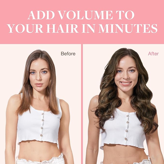 GOO GOO Clip in Hair Extensions Real Human Hair, Remy Human Hair Extensions Clip ins for Women, Natural Human Hair, 24inch 120g 7Pcs, 2/6/2 Balayage Dark Brown to Chestnut Brown