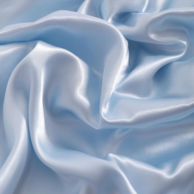 NTBAY 12 Pack Satin King Pillowcases for Hair and Skin, Luxurious and Silky Pillow Cases with Envelope Closure, 20 x 36 Inches, Aqua
