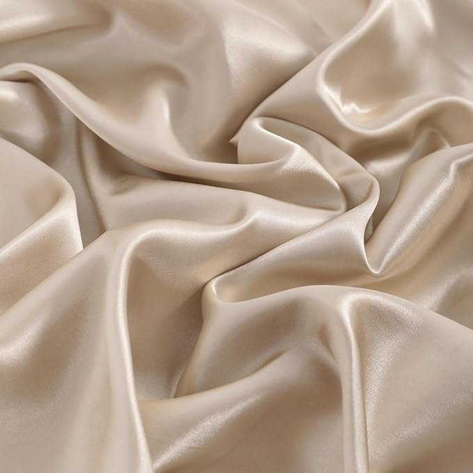 NTBAY 2 Pack Satin King Pillowcases for Hair and Skin, Luxurious and Silky Pillow Cases with Envelope Closure, 20x40 Inches, Taupe