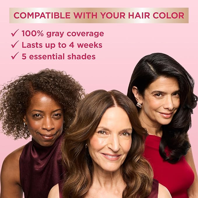 Garnier Color Sensation Color Retouch, Demi Permanent Hair Dye for Roots with 100% Gray Coverage, Black Hair Dye 1.0, Pack of 6