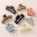 8PCS Hair Clips for Women, Flower Claw Clips for Thick Hair, Non-Slip Hair Accessories with Multi-Styles, Different Color Hair Claw Clips and Variety Pack, Ideal for Girls