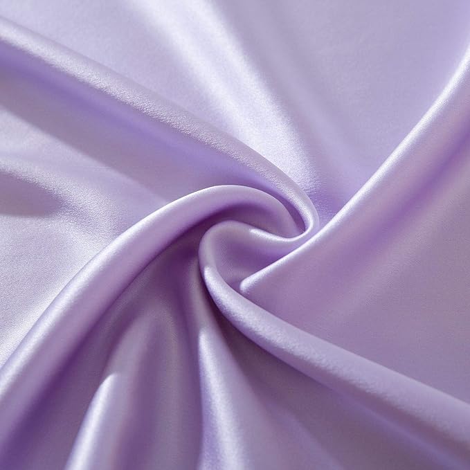 SLPBABY 100% Natural Pure Silk Pillowcase for Hair and Skin, Both Side 19 Momme Silk, Luxury Smooth Satin Pillowcase Cover with Hidden Zipper (Queen, Lavender)