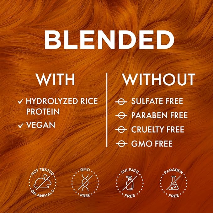 MOEHAIR Semi-Permanent Hair Color | Cowboy Copper Hair Dye 8 Oz | No Ammonia, Sulfate or Paraben | Vegan & Cruelty-Free | Voodoo Venetian Red Copper Hair Color | Gentle, Non-Drippy & Intermixable