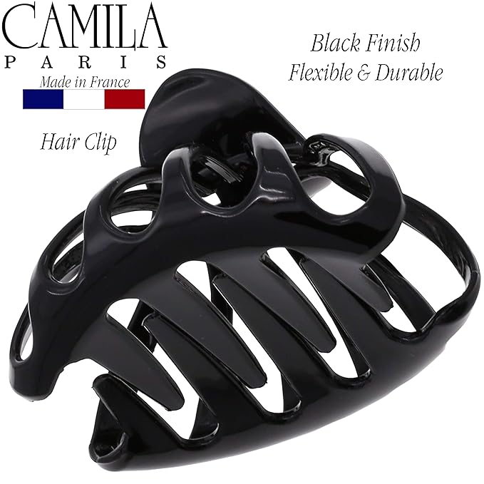 Camila Paris CP3050 French Octopus Hair Clip, Large Hair Clips for Thick Hair, Big Hair Claw Clip for Long Hair, Durable Girls Hair Clips for Women for Wavy Hair, Strong No-Slip Grip. Made in France