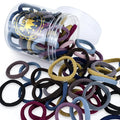 50Pcs Hair Ties for Women Girls,Cotton Seamless Hair Ties, Soft Ponytail Holders,No Crease No Damage Elastics Hair Bands with Box for Thick Heavy and Curly Hair (Set 4)