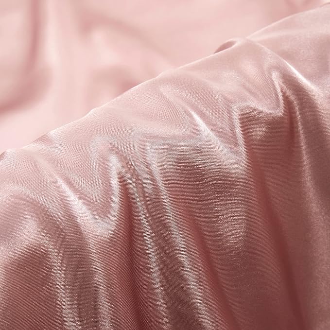 Aormenzy Satin Body Pillow Cover Set of 2, 20x54 Inches Champagne Case for Adults, Silky Soft & Cooling Pillowcase With Envelope Closure
