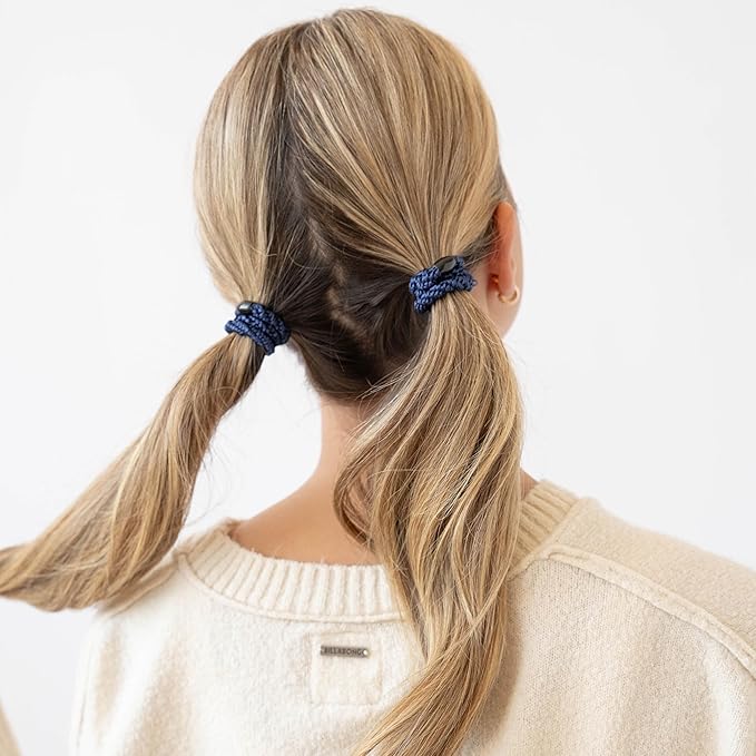 Brown and Black Hair Ties for Thick Hair, Grab & Go Pony Tube, 15 Pack, Neutral Pack, Thick No-Crease Bands with Strong Hold, Damage-Free Design, Versatile Everyday Neutrals | L. Erickson