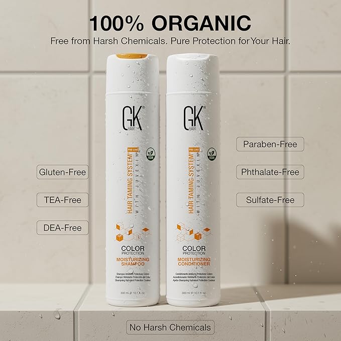 GK HAIR shampoo and conditioner set - Sulfate Free shampoo and Conditioner For Volumizing, Hydrating & Color Treated Hair-Made with Aloe vera, Parki Butter- Free of Parabens & Phthalates (10 Fl Oz)