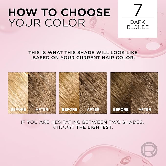L'Oreal Paris Excellence Crème Permanent Hair Dye, Triple Care Hair Color with Pro-Keratine Complex for 100% Gray Hair Coverage, 7 Dark Blonde, 1 Kit