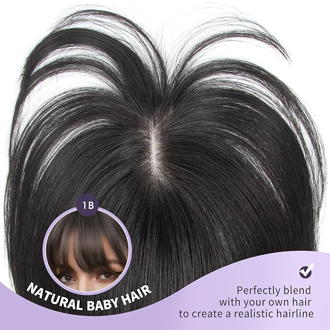 Hair Topper for Women with Thinning Hair, Lightweight & Add Volume Hairpiece for White HairRoots Cover, Changing Hairstyle, Trendy and Comfortable Design