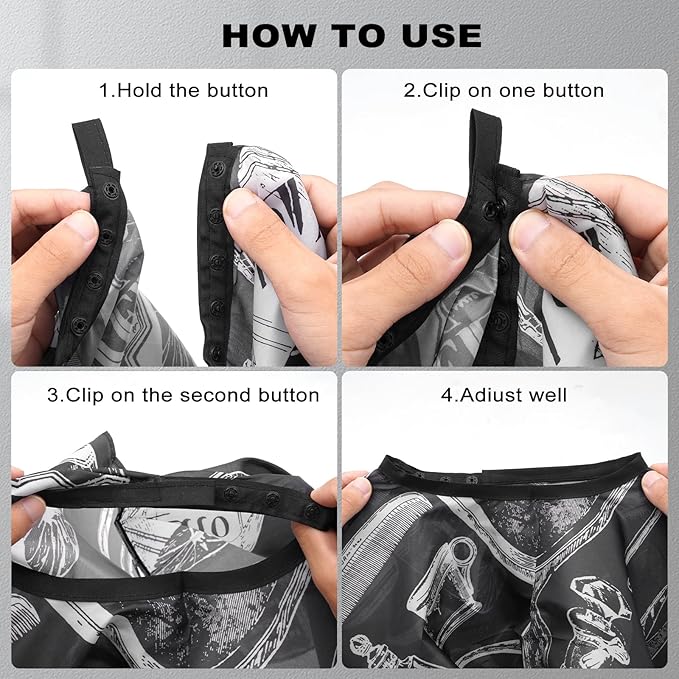 Barber Cape - 12pcs Waterproof Hair Cutting Cape with Snap Closure