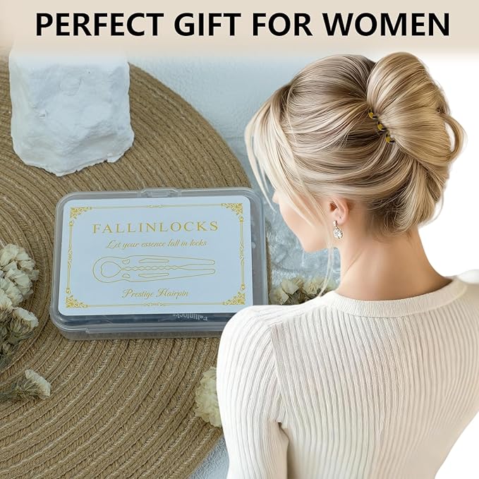 9 Pack Prestige Hair Pins for Women, 2.36" Small French Hair Pins for Thin & Thick Hair, Curved Anti-Slip Design for Better Hold, Perfect Holiday Gift for Her