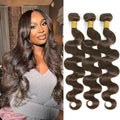 4# Body Wave Bundles Human Hair Chocolate Brown Color Body Wave Bundle 100% Real Human Hair And True To Length 12 14 16 Inch 3 Pcs/Pack