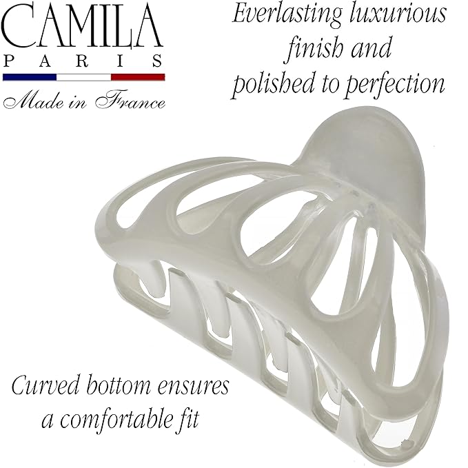 Camila Paris CP3633 French Octopus Hair Clip - Large, Durable No-Slip Grip Claw Clip for Thick, Long, Wavy Hair - Made in France