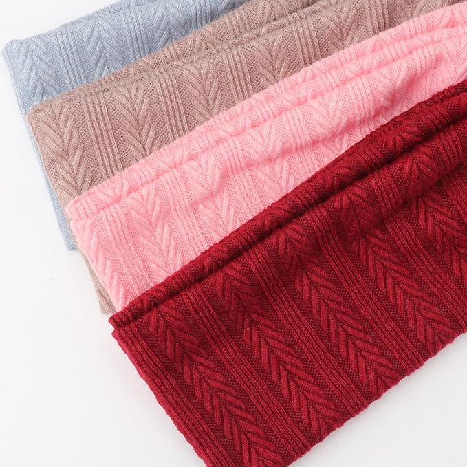 DRESHOW 6 PCS Adjustable Headbands for Women Knotted Headbands Elastic Non-Slip Fashion Hair Bands for Workout Sports Running Yoga