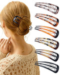 6 PCS French Hair Pins for Women, U-Shaped Hair Forks Stick for Bun Updo Chignons & French Twists, Strong Hold 3 Internal Teeth Hair Chopsticks Styling Accessories