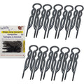 Good Hair Days Hair Pins - 2 1/2" Plastic, U-shaped Magic Grip Hairpins, Strong Durable Pins For Fine, Thick & Long Hair, Styling Accessories - Black, Set of 10
