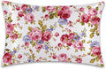 Rose Flower Floral Satin Pillow Case Queen Size,Soft Pillowcases for Hair and Skin Similar to Silk,Pillowcases with Hidden Zipper Bedding Accessories,20X30 Inches,1 Pack