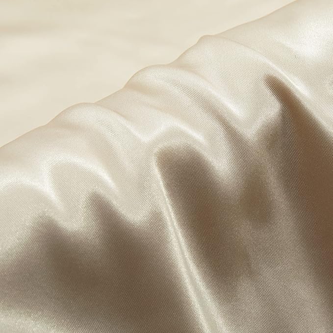 Aormenzy Taupe Satin Pillowcase for Hair and Skin, Satin Pillow Cases for Women Standard Size Set of 2 with Envelope Closure Silky Pillow Covers Wrinkle, Fade Resistant (20x26 Inches)