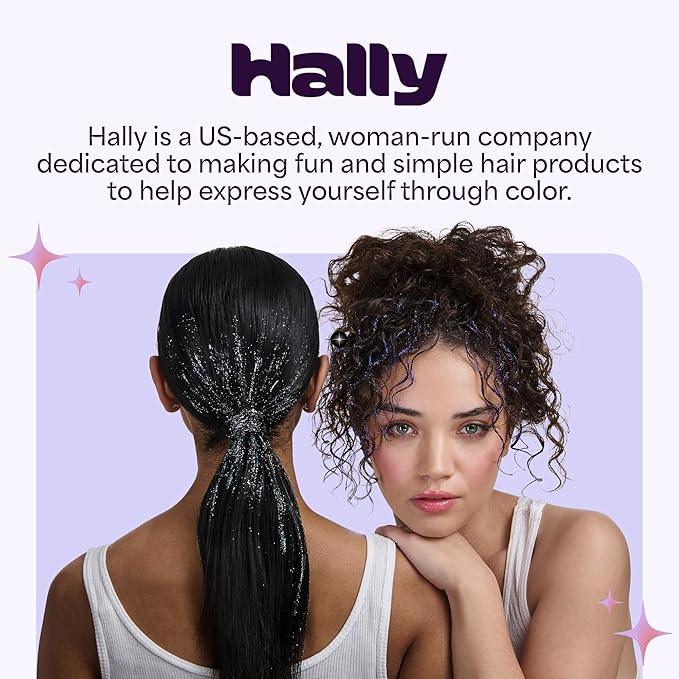 Hally Hair Temporary Hair Color, Shade Stix (Silver) - Hair Makeup Accessories for Kids, Teens & Adults - 12 ml Washable Hair Chalk & Dye for Festivals, Sporting Events & Parties