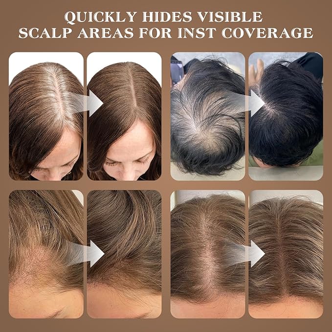 Hairline Shadow Powder, Dark Gray, Root Touch Up Powder for Instantly Gray Hair Cover Up, Women Color Root Coverage for Thinning Grey, Mens Roots Concealer for Hair Loss Beard Line, #4
