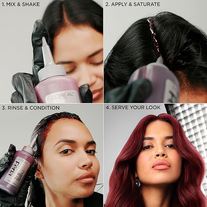 L’Oreal Paris Feria Multi-Faceted Shimmering Permanent Hair Color, High Intensity Hair Dye for 3X Highlights, 65 Honey Brown (Richest Caramel Brown), 1 Hair Dye Kit