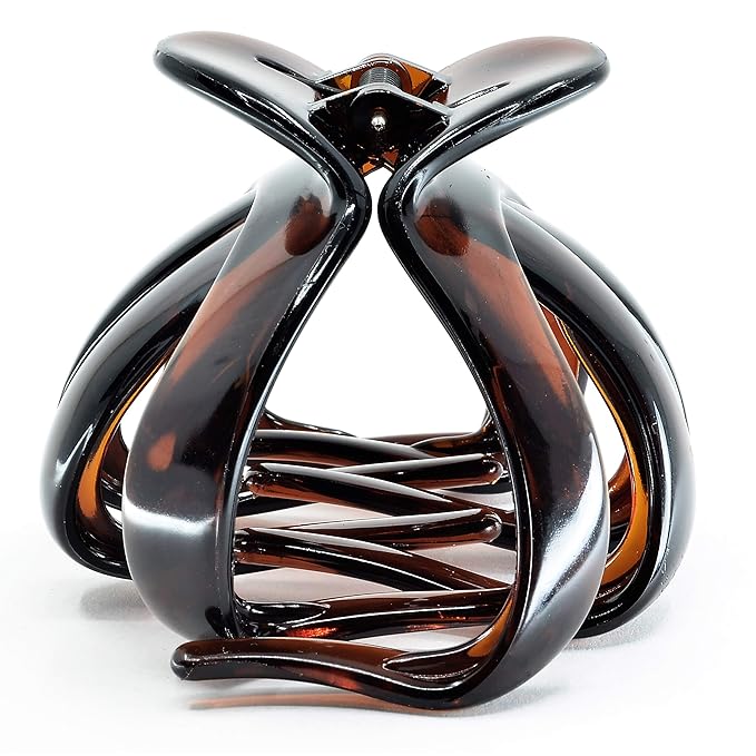 Camila Paris AD704 Small French Octopus Hair Clip for Women Thick Hair for Long Curly Wavy Hair, Girls Hair Claw Clips, Styling Big Claw Clip for Thick Hair, Strong Hold No Slip Grip, Made in France