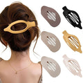 Lourny Flat Hair Clips for Women, French Flat Claw Clips & Duckbill Hair Clips for Thin Hair Lightweight Non-Slip Large Claw Clips for Women 6PCS