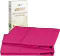 California Design Den Standard/Queen Size Pillow Cases Set of 2-400 Thread Count Sateen, Natural 100% Cotton Pillow Cases Standard Size, Soft, Roomy and Breathable - Hot Pink