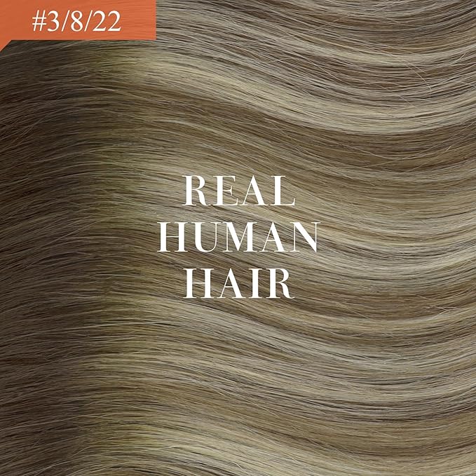 Ve Sunny Hair Extensions Ponytail Real Human Hair Wrap Around Clip in Ponytail Hair Extensions Straight Extensions Human Hair for Women Walnut Brown Ombre Light Brown Balayage Blonde 20inch 80G