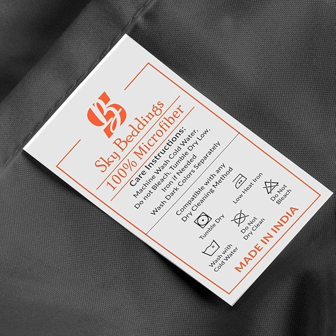 SKY BEDDINGS Queen Pillowcase Set of 2 - Soft Brushed Microfiber Pillow Cases with Envelope Clouser - Wrinkle-Free, Fade-Resistant Pillow Covers - 20 x 30 Inches, Dark Grey