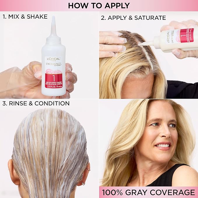 L'Oreal Paris Excellence Crème Permanent Hair Dye, Triple Care Hair Color with Pro-Keratine Complex for 100% Gray Hair Coverage, 5 Medium Brown, 1 Kit (Pack of 2)