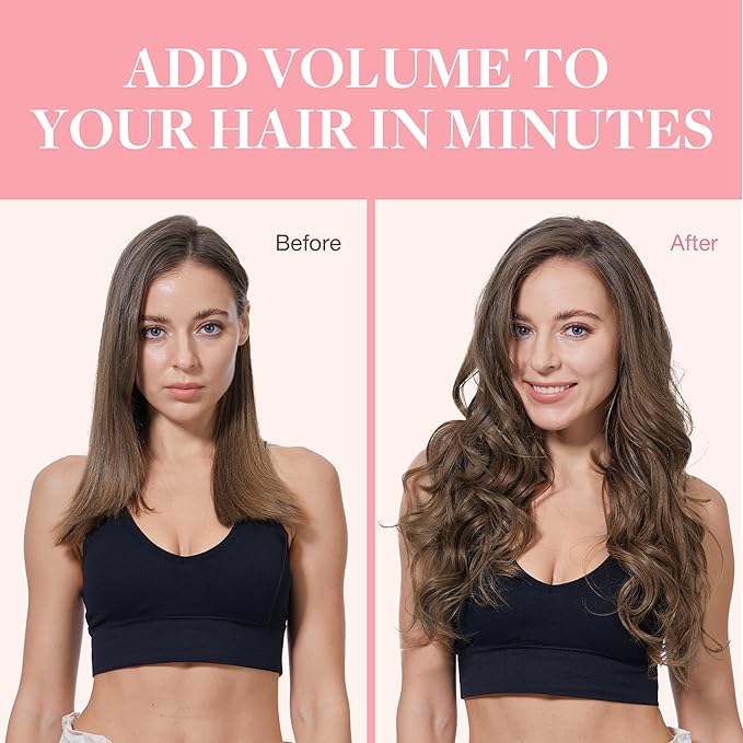 GOO GOO Clip in Hair Extensions Real Human Hair, Remy Human Hair Extensions Clip ins for Women, Natural Human Hair, 22inch 170g 7Pcs, #5 Light Ash Brown