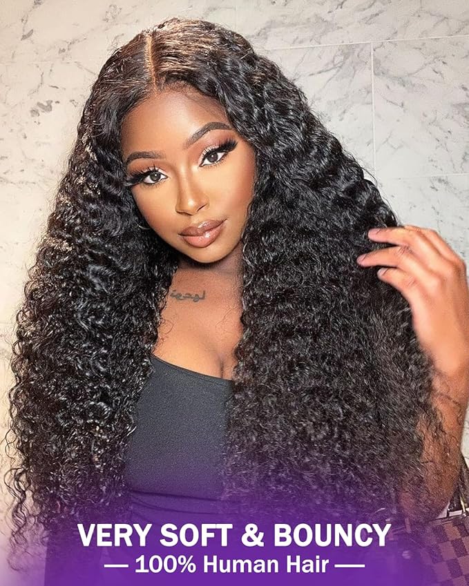 9x6 SKINLIKE Real HD Lace Closure Wig, Water Wave 180% Density 0.10mm Ultra-thin Swiss Lace Pre-plucked Bleached Small Knots With Baby Hair Glueless Wigs Human Hair Wigs 22 Inch